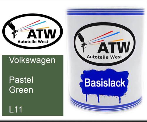 Volkswagen, Pastel Green, L11: 1L Lackdose, von ATW Autoteile West.